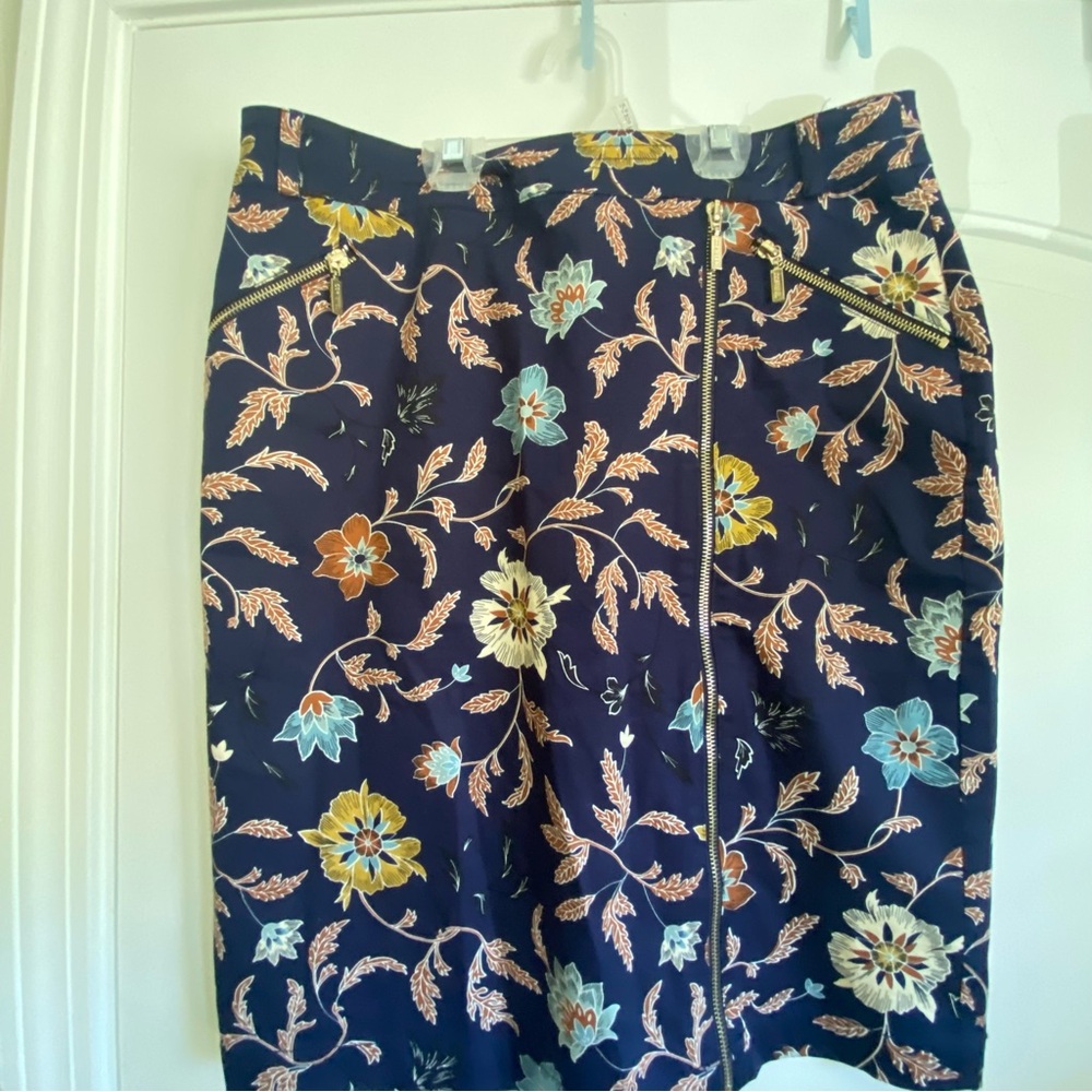 Skirt Cortefiel Navy Floral